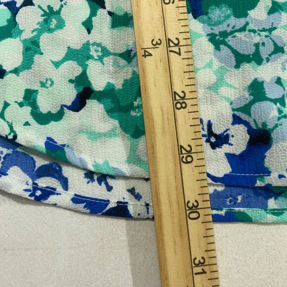 Croft & Barrow Womens Floral Print‎ Stretch Blouse XL 3/4 Sleeve Button Front - Picture 9 of 11